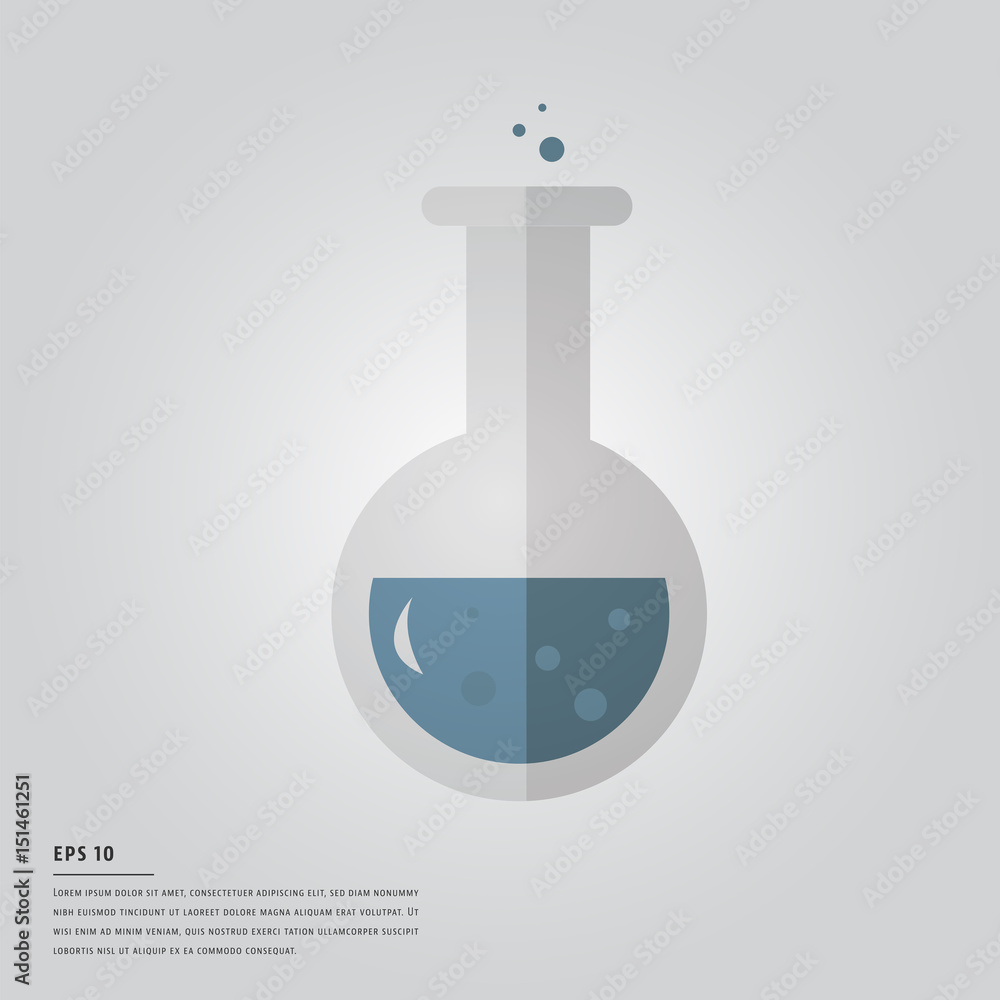 Lorem ipsum text with a beaker Lorem ipsum text with a beaker