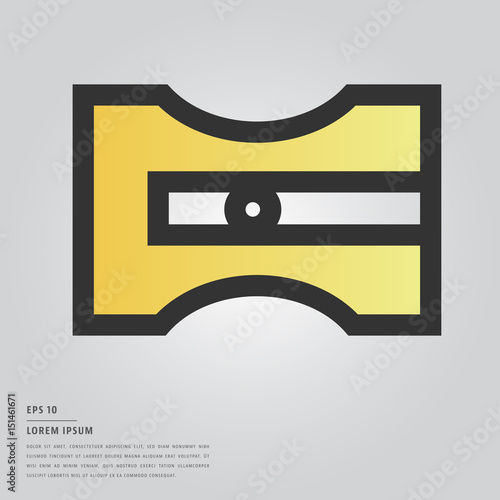 Lorem ipsum text and pencil sharpener