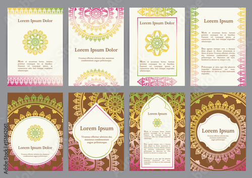Vector templates with mandala.