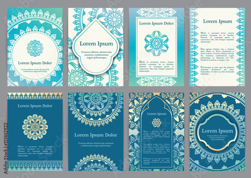 Vector templates with mandala.