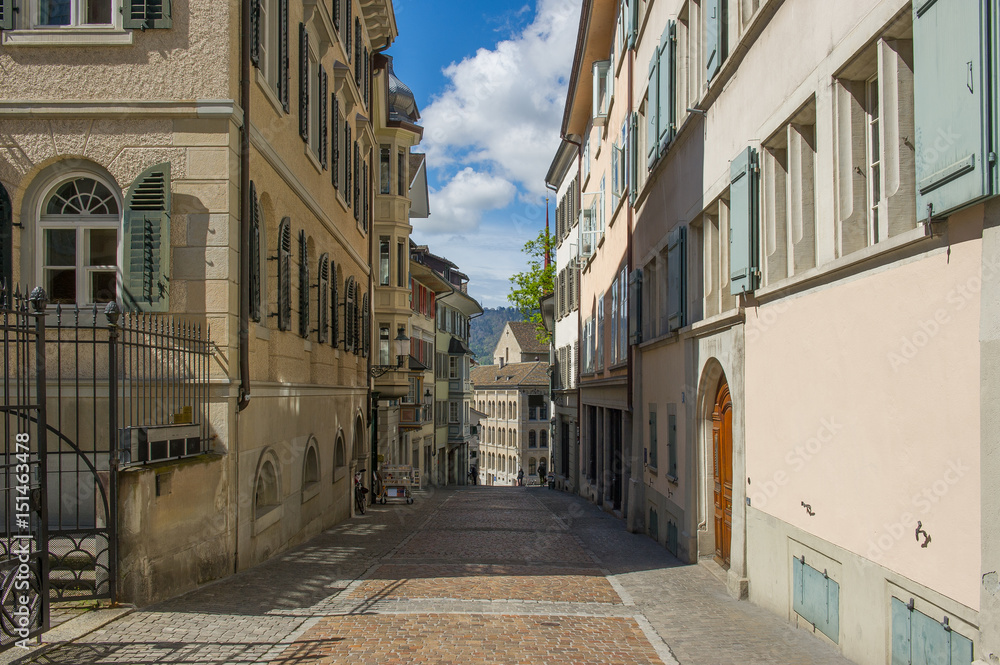 alley in the old town of Zurich, Switzerland