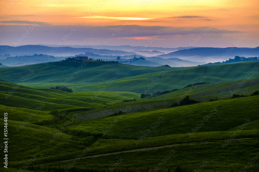 Naklejka premium Val d'Orcia in Italy's Tuscany province