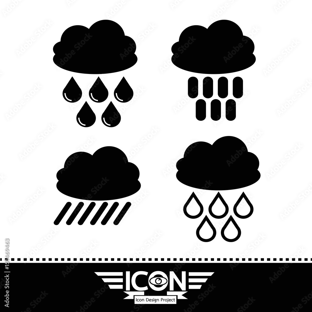 Rain cloud icon Rain cloud icon