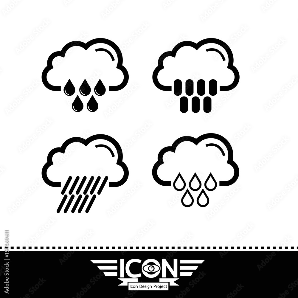 Rain cloud icon Rain cloud icon