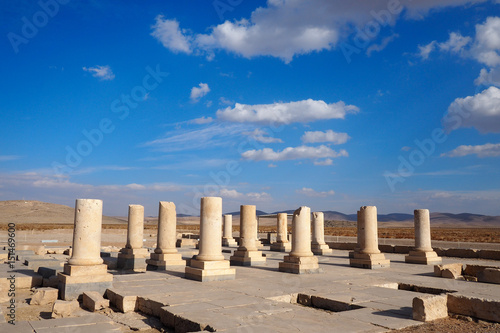 iran pasargad the old construction temple and grave column