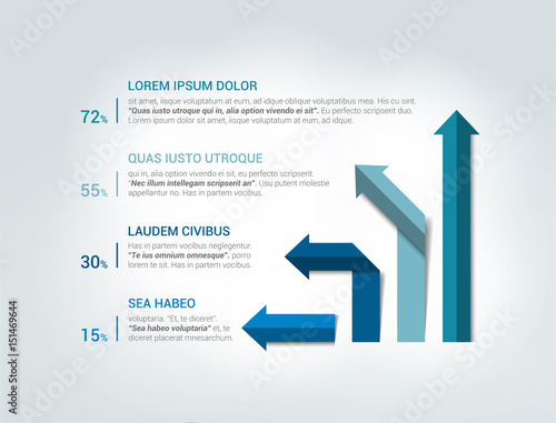 Arrow infographics flowchart. Vector.