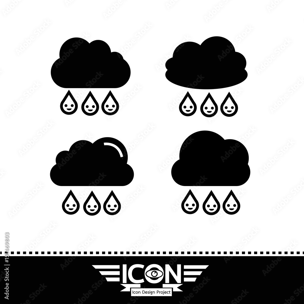 Rain cloud icon Rain cloud icon