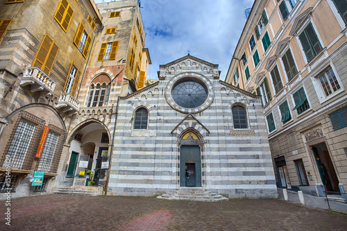 GENOA (GENOVA), ITALY, MAY 05, 2017 - San Matteo (Mattew) Church in Genoa historic center, Italy photo