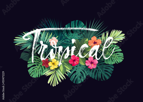 Summer hawaiian vector desi...