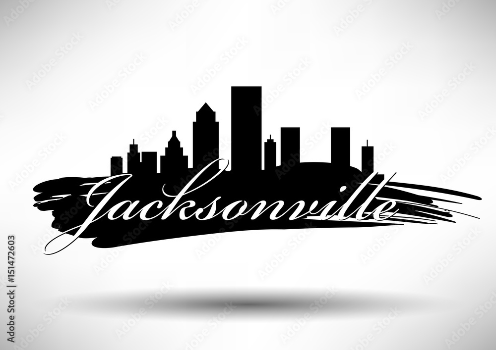Fototapeta premium Vector Graphic Design of Jacksonville City Skyline