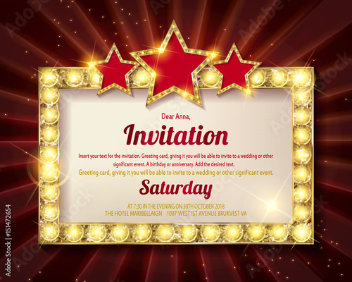 Invitation card. Template Banners