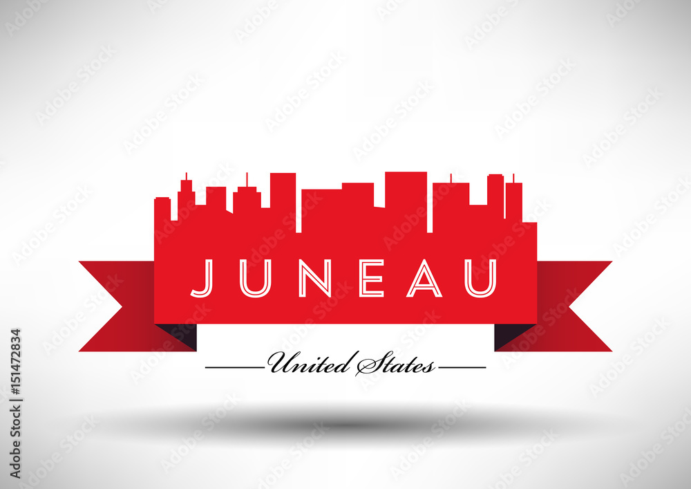Vector Graphic Design of Juneau City Skyline Vector Graphic Design of Juneau City Skyline