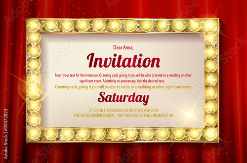 Invitation card. Template Banners