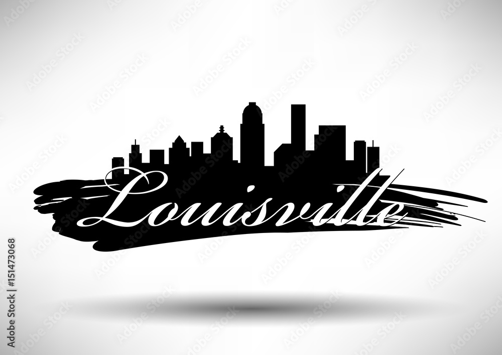 Naklejka premium Vector Graphic Design of Louisville City Skyline