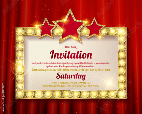 Invitation card. Template Banners