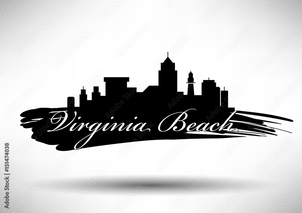 Vector Graphic Design of Virginia Beach City Skyline