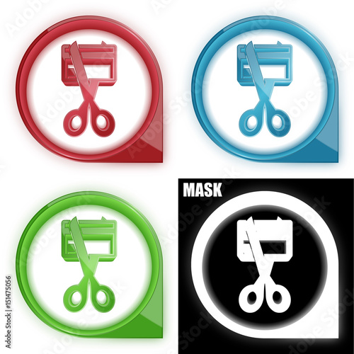 ikona w okręgu ze strzałką i blaskiem zestaw