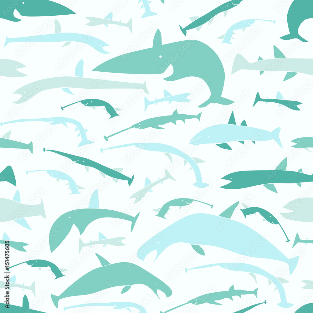 Obraz premium Sea seamless pattern