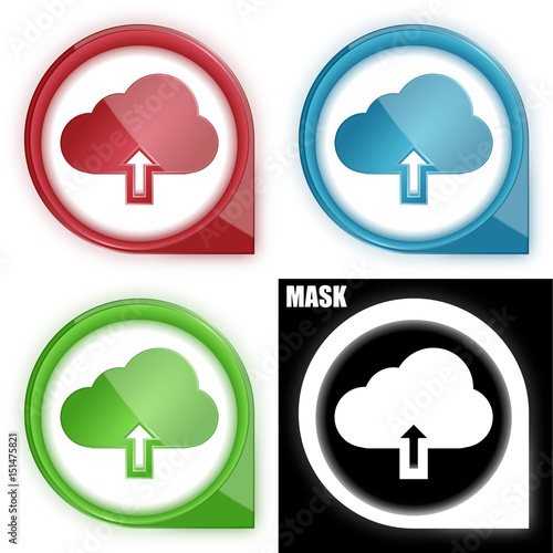 ikona w okręgu ze strzałką i blaskiem zestaw