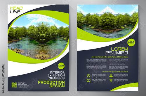 Business brochure flyer design a4 template.