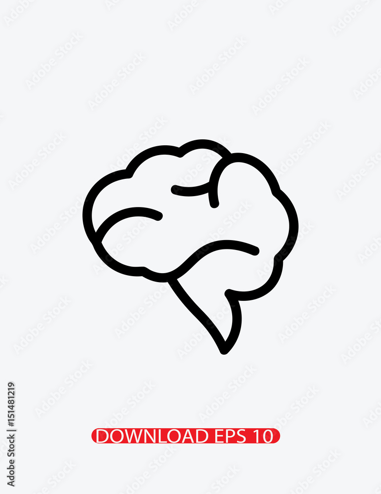 Brain icon, Vector Brain icon, Vector