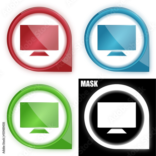 ikona w okręgu ze strzałką i blaskiem zestaw