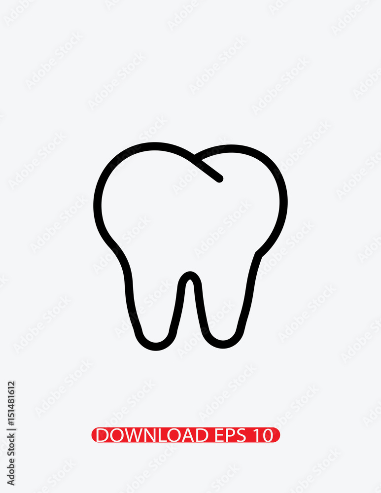 Tooth icon, Vector