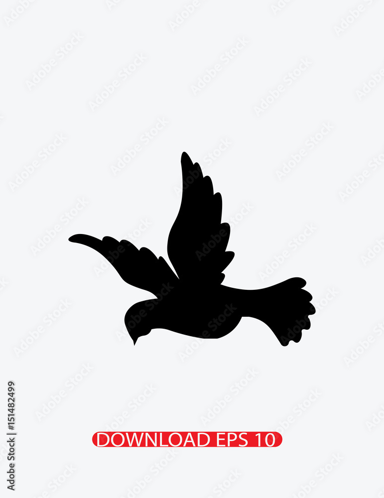 Naklejka premium Dove bird icon, Vector