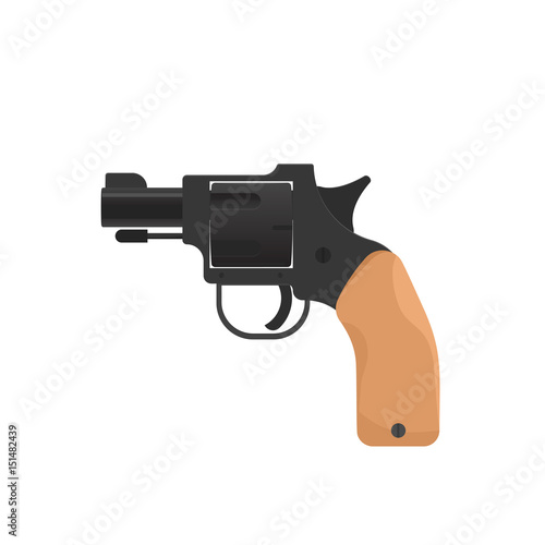 starting pistol isolated on white background