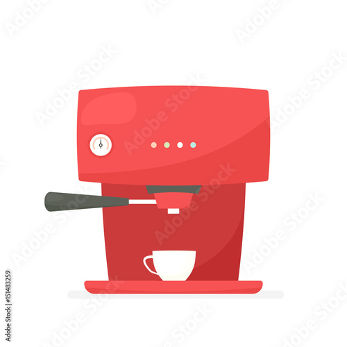 red coffee machine