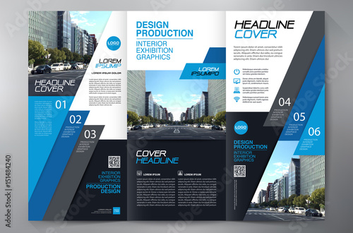 Brochure 3 fold flyer design a4 template.