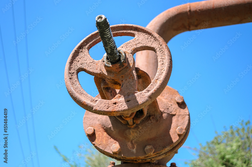 Big red valv. Industrial Oil or gas pipe line valves Big red valv. Industrial Oil or gas pipe line valves