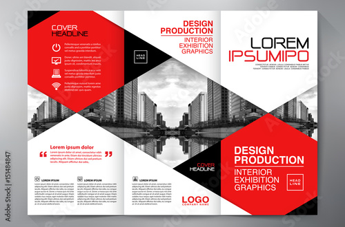 Brochure 3 fold flyer design a4 template.