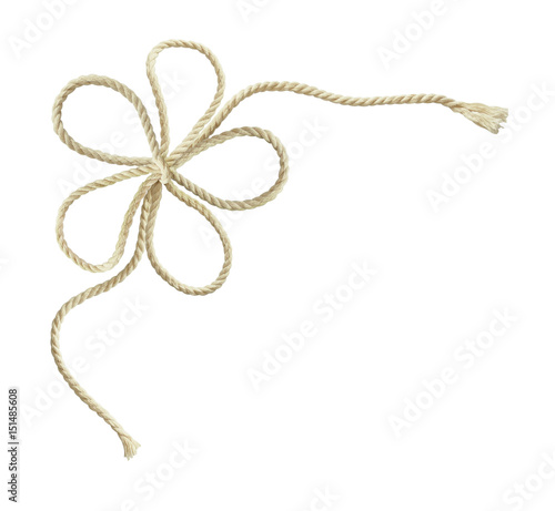 White cotton rope bow