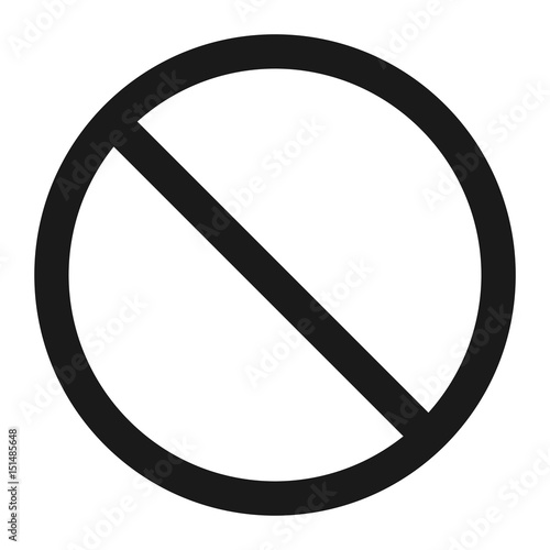 No entry sign line icon