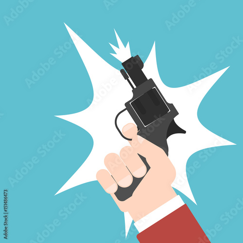 shot of a starting pistol