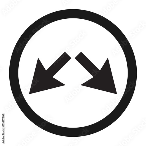 Free Download Detour right or left sign line icon - GFXLoad