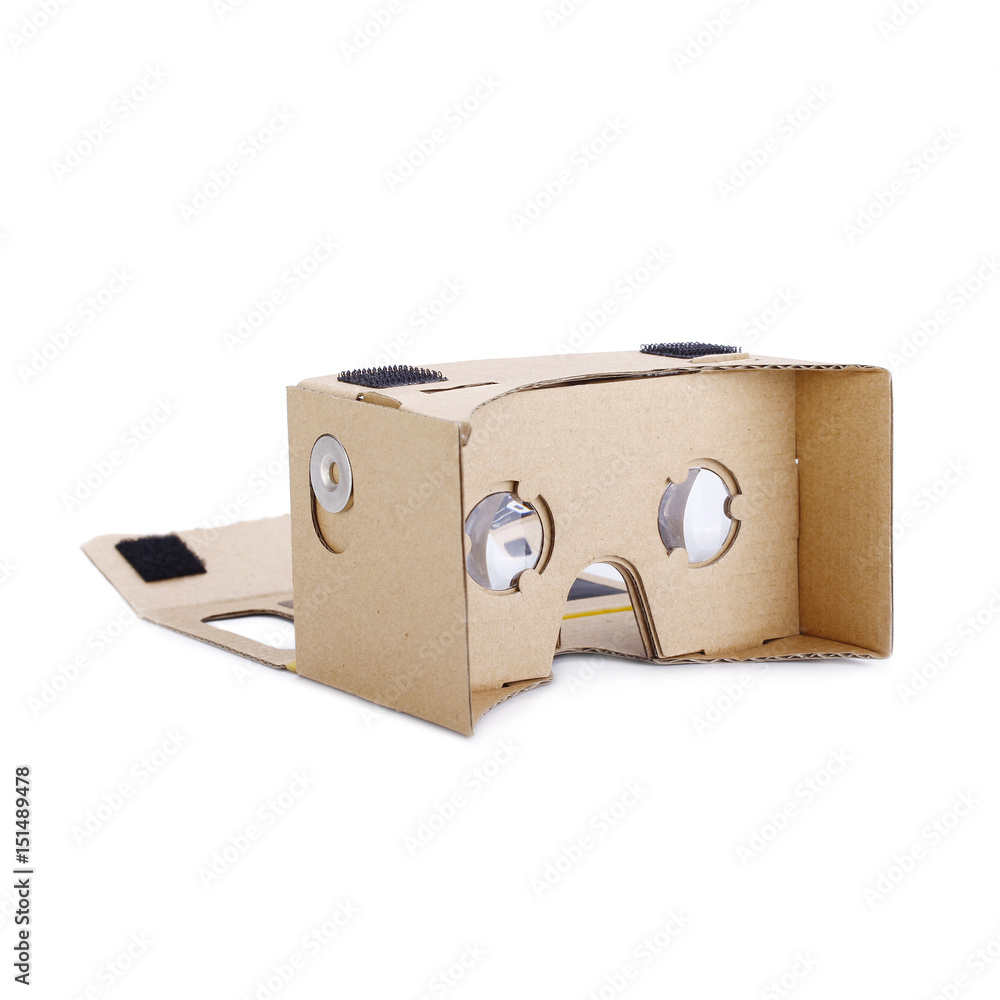 Virtual Reality Headset Isolated on White Background. VR Headset. Video  Game Glasses. VR Glasses. Google Cardboard. VR Helmet Stock Photo | Adobe  Stock