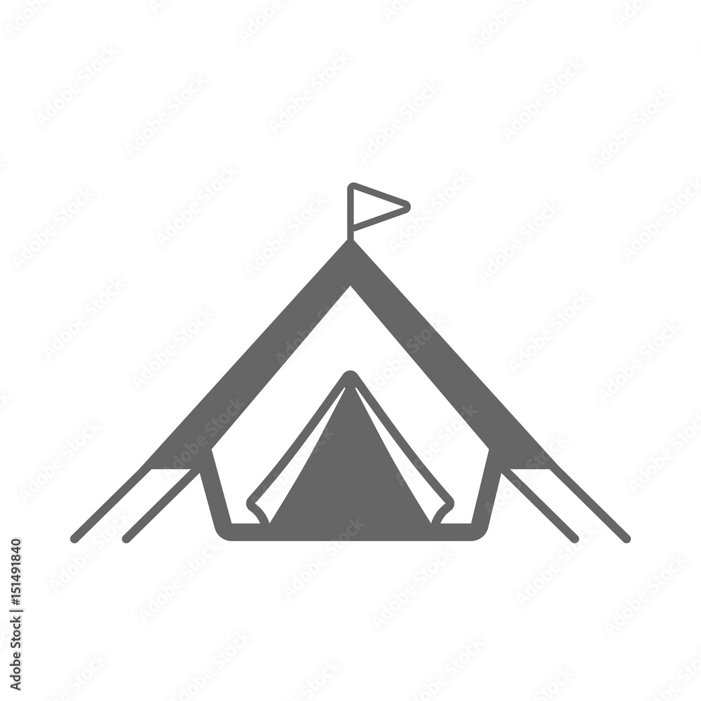 Tent outline icon. Summer. Vacation Tent outline icon. Summer. Vacation