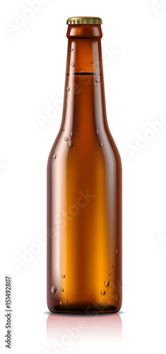 Glass beer bottle