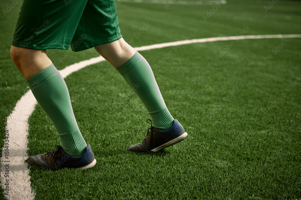 Thq legs of soccer football player Thq legs of soccer football player