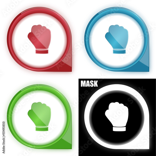 ikona w okręgu ze strzałką i blaskiem zestaw