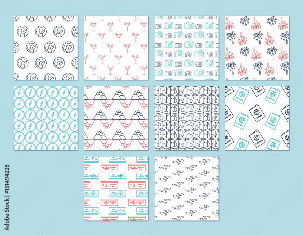 Vector icon set for summer vacation Vector icon set for summer vacation