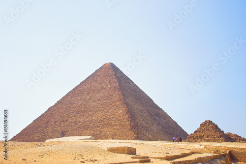 Pyramid of Egypt. View of the Giza Pyramids. Egypt. Cairo.