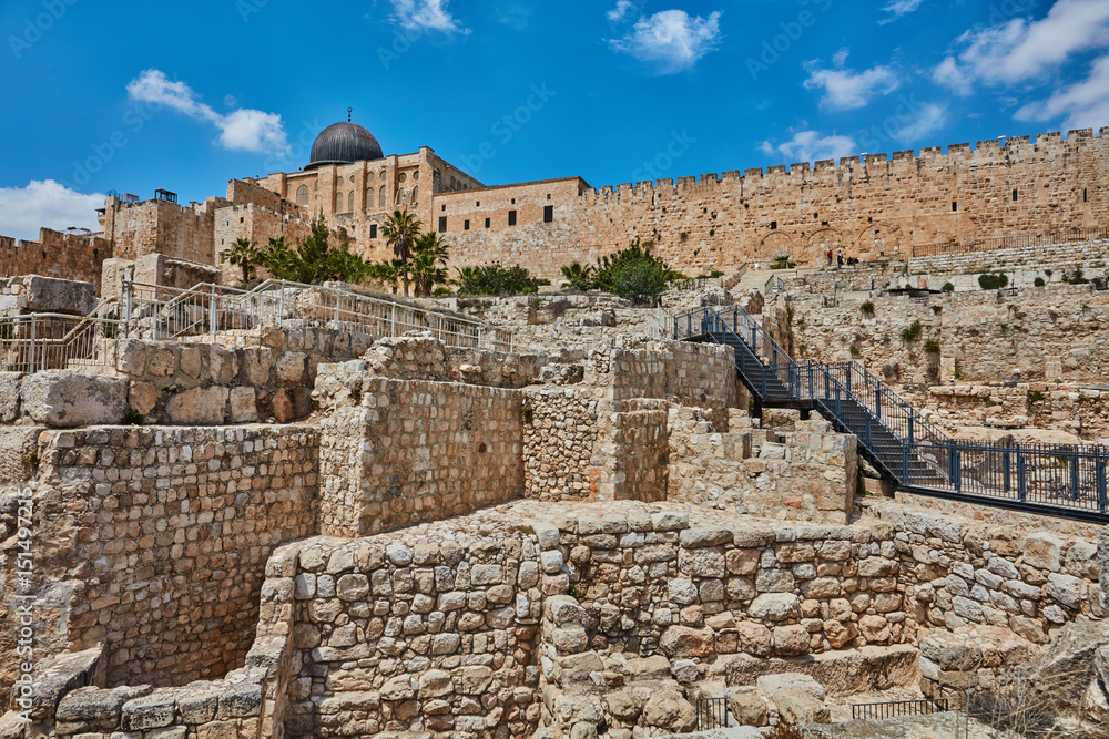 Fototapeta premium Jerusalem - city of David excavations