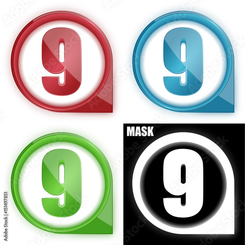 ikona w okręgu ze strzałką i blaskiem zestaw