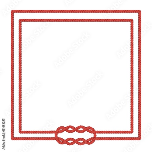 Blank poster template with nautical border