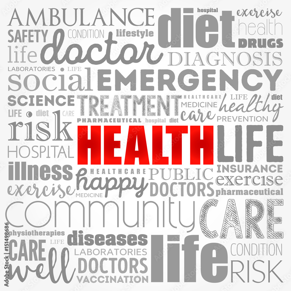 HEALTH word cloud collage, concept background HEALTH word cloud collage, concept background