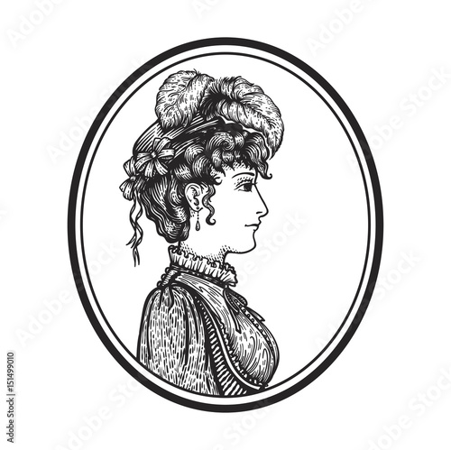 Retro woman portrait