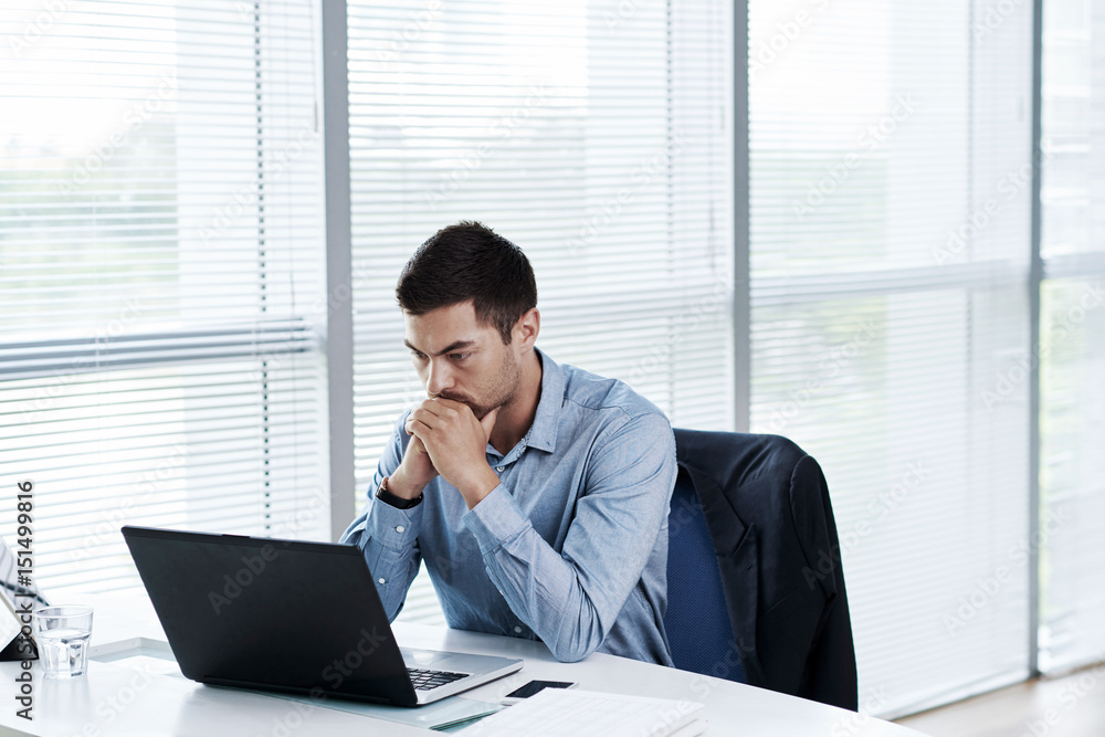 Contemplating businessman Contemplating businessman